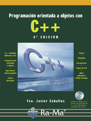 cover image of Programación Orientada a Objetos con C++ (4ª Edición)